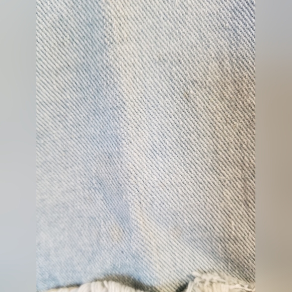 Womens Say What ? Distressed & Floral Enbroidered Denin Jacket Light Wash L - Picture 10 of 10